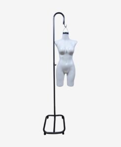 almaprac-maniqui-3_4-dama-mujer-recta-plastico-resistente-blanco_con_base