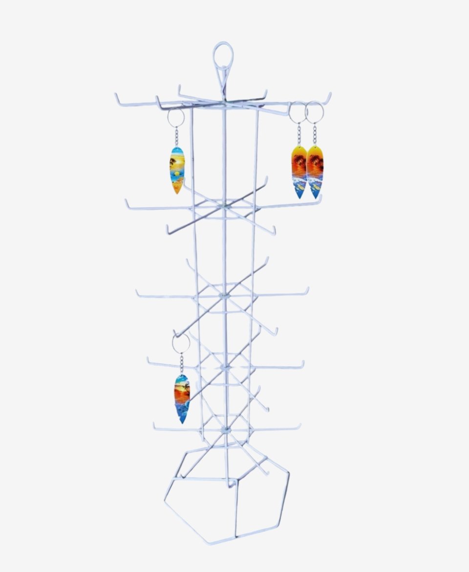 almaprac-exhibidor-giratorio-mini-hexagonal-blanco-5niveles